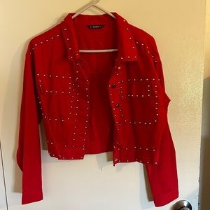 Red Jean Jacket